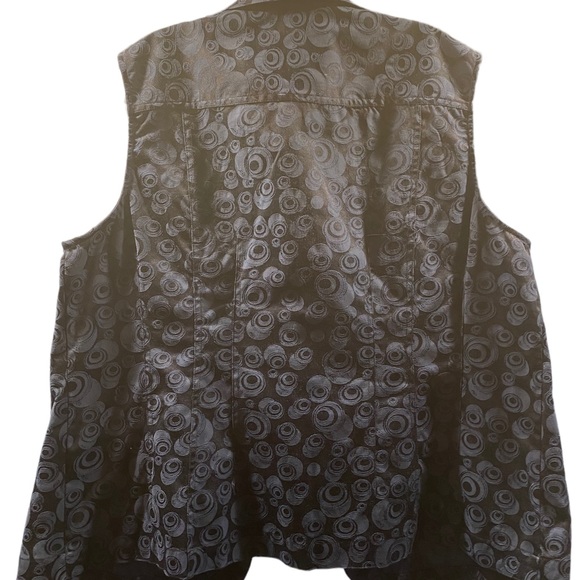 Ladies CJ Banks 1X Blue patterned vest - Picture 2 of 2